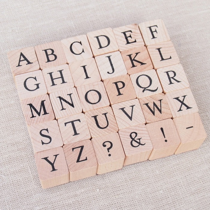 Wooden Letter Mini Stamp Set