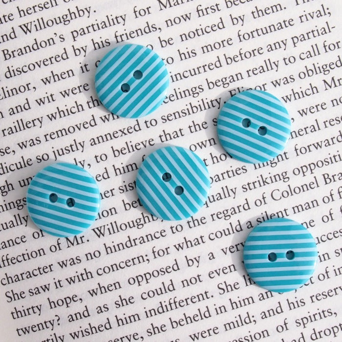 Turquoise Stripe Buttons