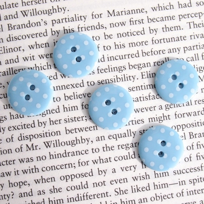 Blue Polka Dot Buttons