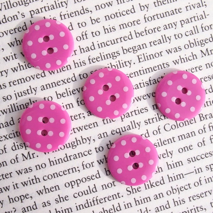 Pink Polka Dot Buttons