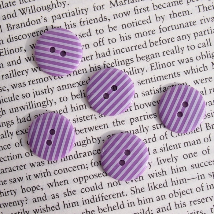 Purple Stripe Buttons