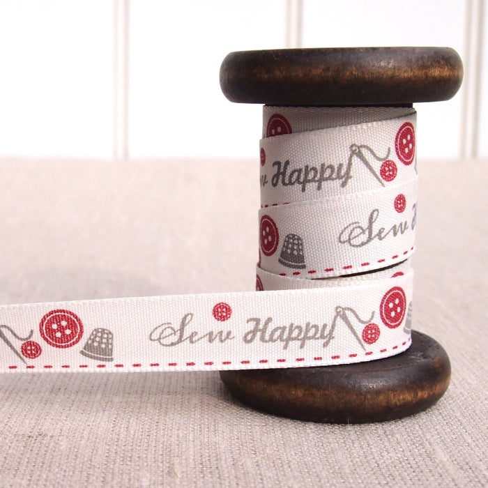 Sew Happy Ribbon - 15mm - Red