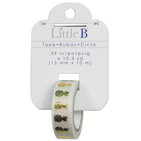 Little B 15mm Foiled Tape - Pineapple