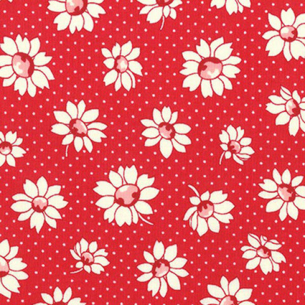 Lecien Retro 30s 2016 - Red Dotty Flower