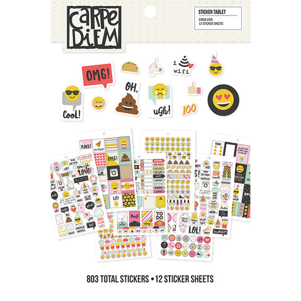 Carpe Diem - A5 Emoji Love Sticker Tablet