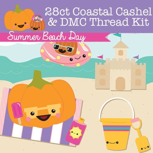 KIT - Summer Beach Day - 28ct Cashel & Threads