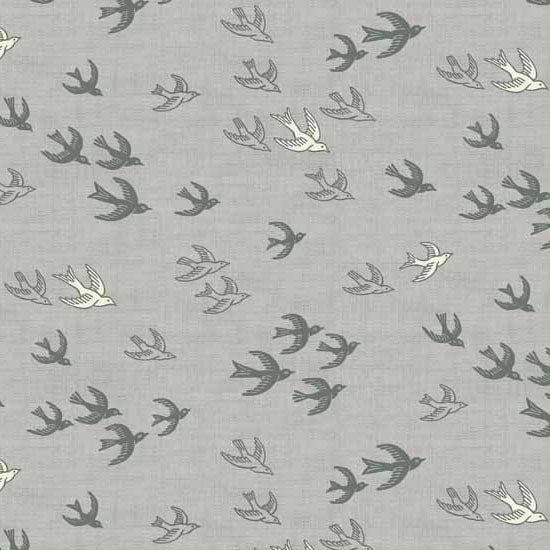 Heartwood - Makower - Swallows Grey