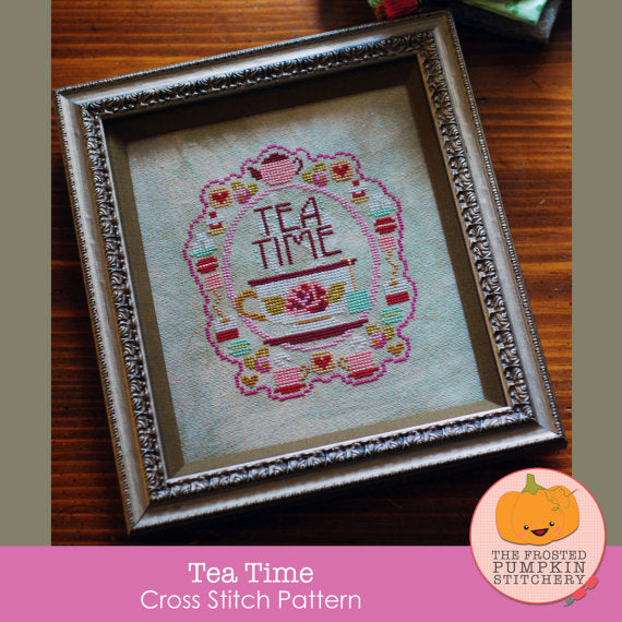 Frosted Pumpkin Stitchery - Tea Time Paper Pattern