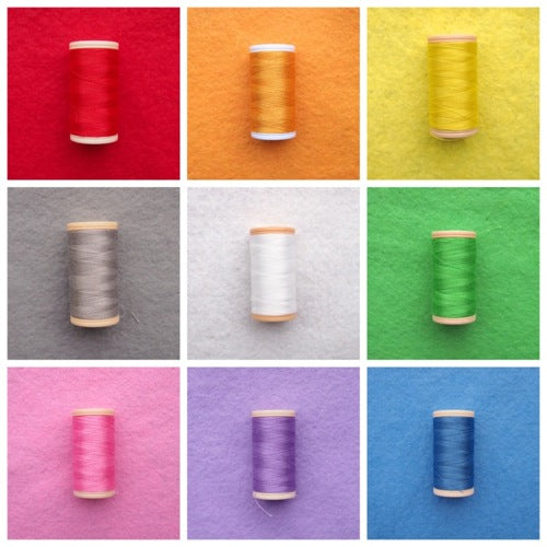 Threadart Cotton Sewing Thread - 1000M Spools - 50/3 - Pearl Grey - 50 Colors Available, Gray